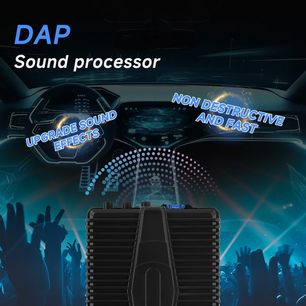 #94I Automotive Parts & Accessories,Car Amplifier Hi-Fi Amplifier Audio Digital Sound Processors,Black