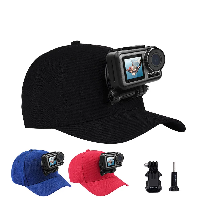 Go Pro 12 7 Canvas Baseball Hat J-Hook Buckle Mount Scew Cap For Gopro Hero 11 9 Dji Osmo Sjcam Insta360 Eken Camera Accessories