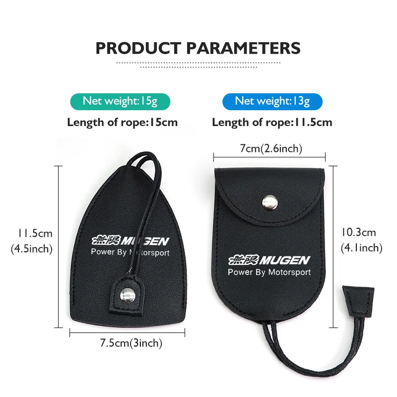 Car Keychain Case Zipper Carbon Fiber Key Protector Cover For Honda Mugen Power Accord Civic vezel Crv City Jazz Hrv view 6
