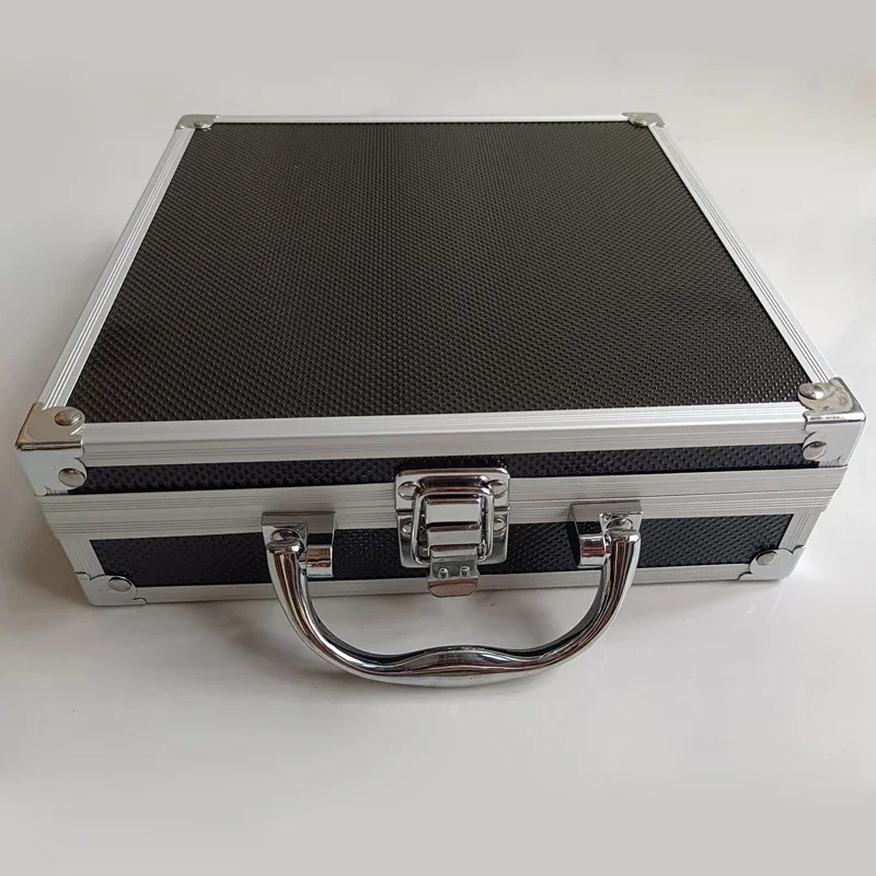 Mini Tool Box Aluminum Alloy Storage Case 215x215x65mmm Metal Frame Packaging Gift Box for Home Garden Tools