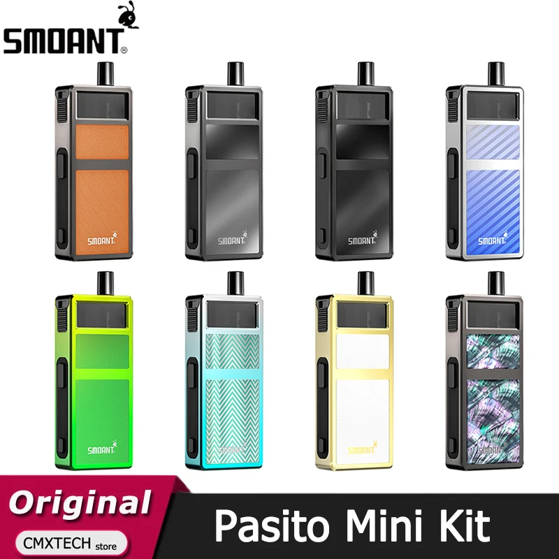 Original Smoant Pasito Mini Kit 1100mAh Battery 30W Vape with 3.5ml Pod Cartridge Fit P-1 P-3 P Coil E Cigarette Vaporizer