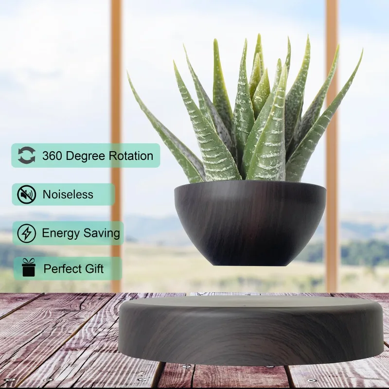Levitating Plant Pot Floating Pot Bonsai Planter Home Office Desk Decor Birthday Christmas Gift