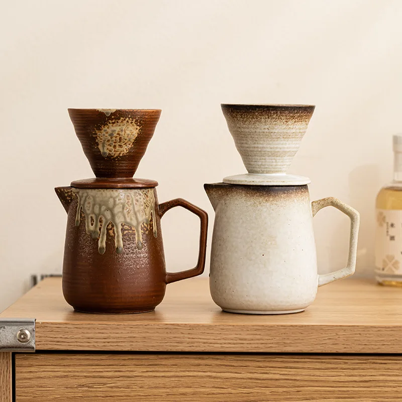 

Hot Sale Ceramic Hand-Drip Coffee Pot Set Coffee Filter Afternoon Tea Coffee Sharing Pot