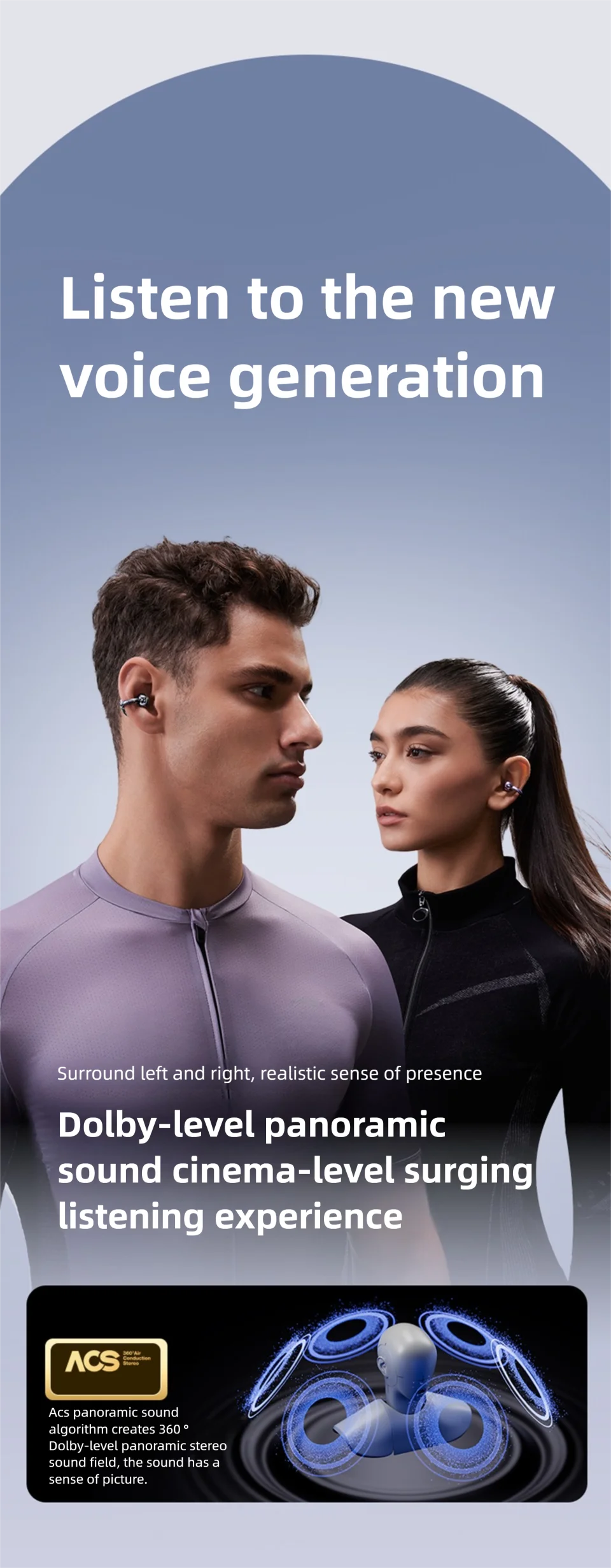 SANAG S6s Ultra Cuffie Bluetooth Open-Ear A Clip – IP67, Bluetooth 6.0, 42H Autonomia E APP