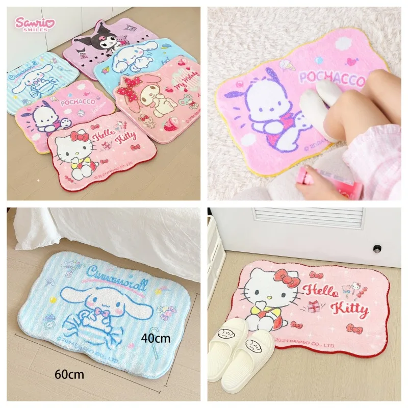 

Sanrio Hello Kitty плюшевый ковер, домашний коврик для ног, мягкий комфортный коврик для двери, водопоглощающий, быстросохнущий, нескользящий, Carpe, домашний декор