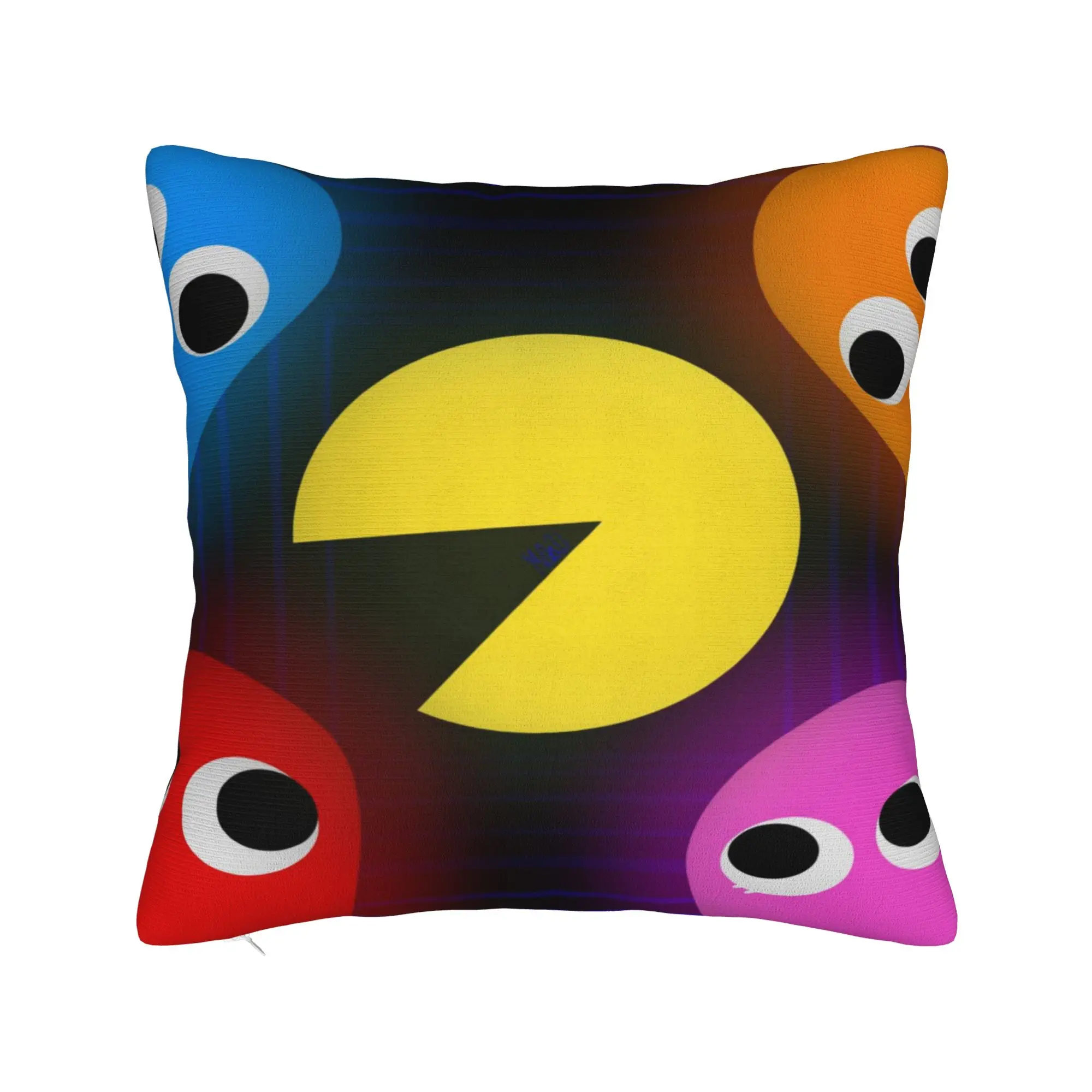 Pac-Man Pillow Cover  Kawaii Pillow Case For Sofa Couch Bed Living Room Soft Pillowcases Gift Idea