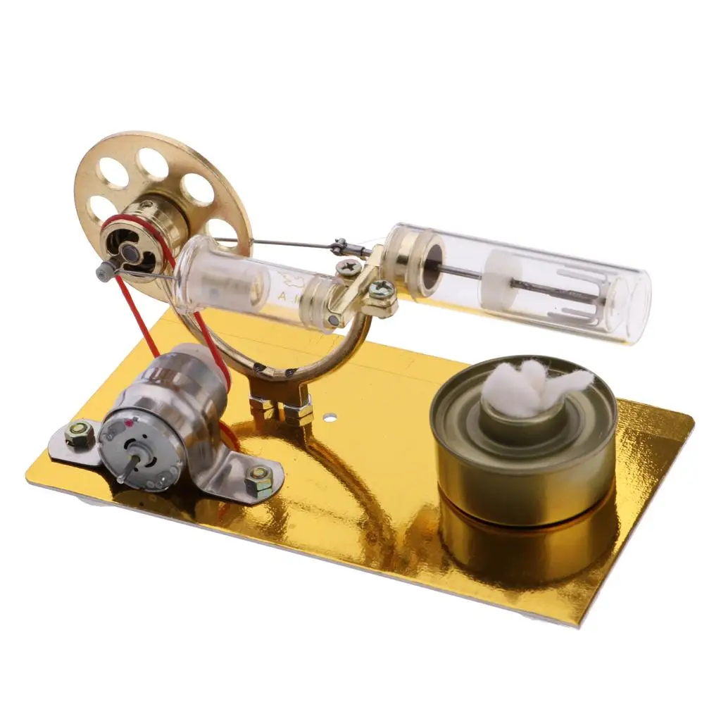 Physics Teaching Aid Stirling Engine Motor Model DIY Hot Air Science Kit for Classroom Activity