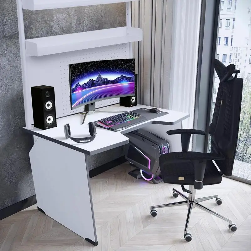 Desk Pegboard Adjustable Desktop Bookshelf Organizer Multifunction Desk Clamp Shelf Extender for Home Bedroom School Dorm