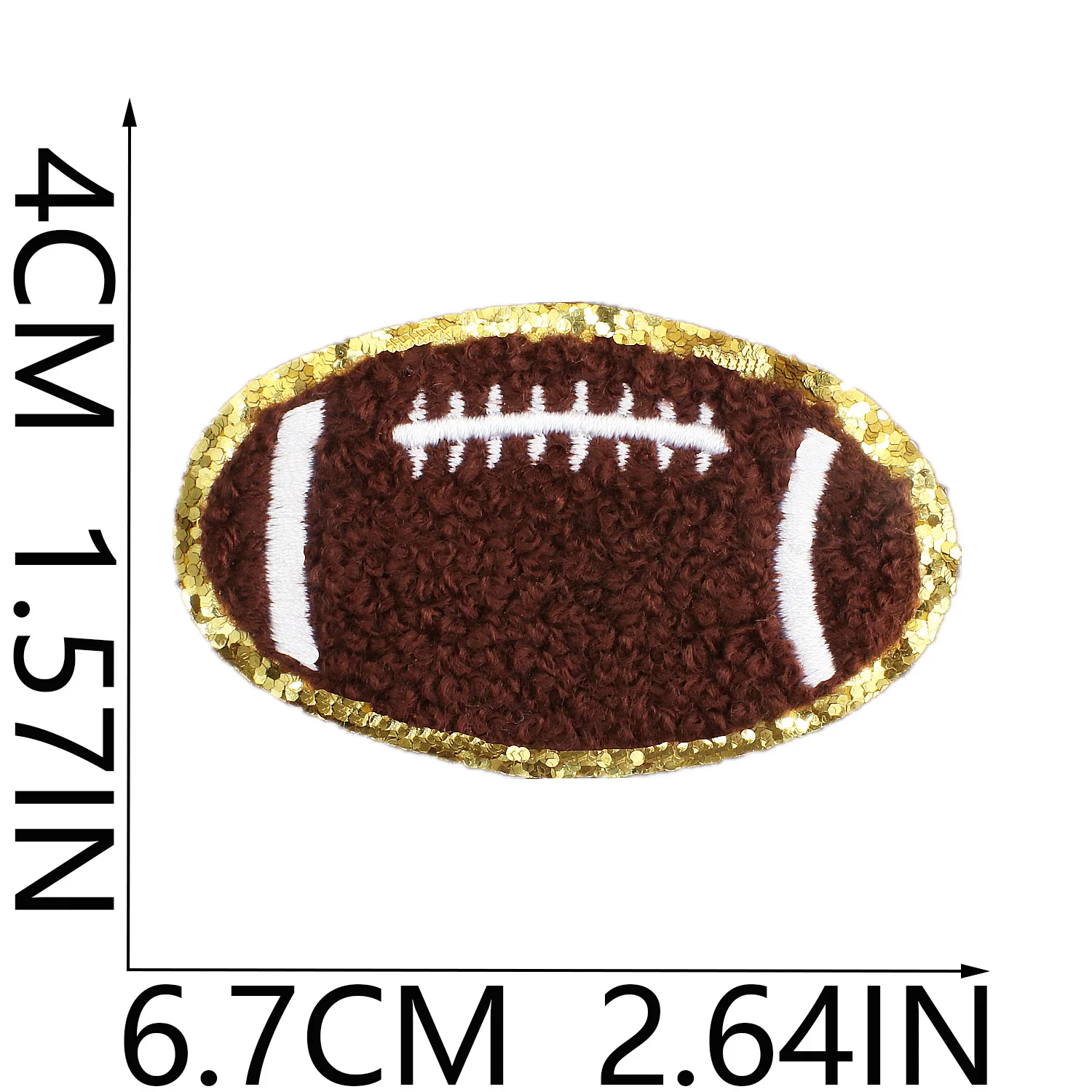 Chenille Fabric Appliques Towel Embroidery Football Patch Iron on Rugby Badge Basketball Player Figure Thermo Adhesive Stickers