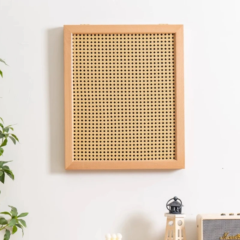 Holzgewebte Rattan-Abdeckung für elektrische Kasten, Wandmontage, Leistungsschaltergehäuse, Wohnzimmer-Wanddekoration, Eingangsbereich, Stromschrank