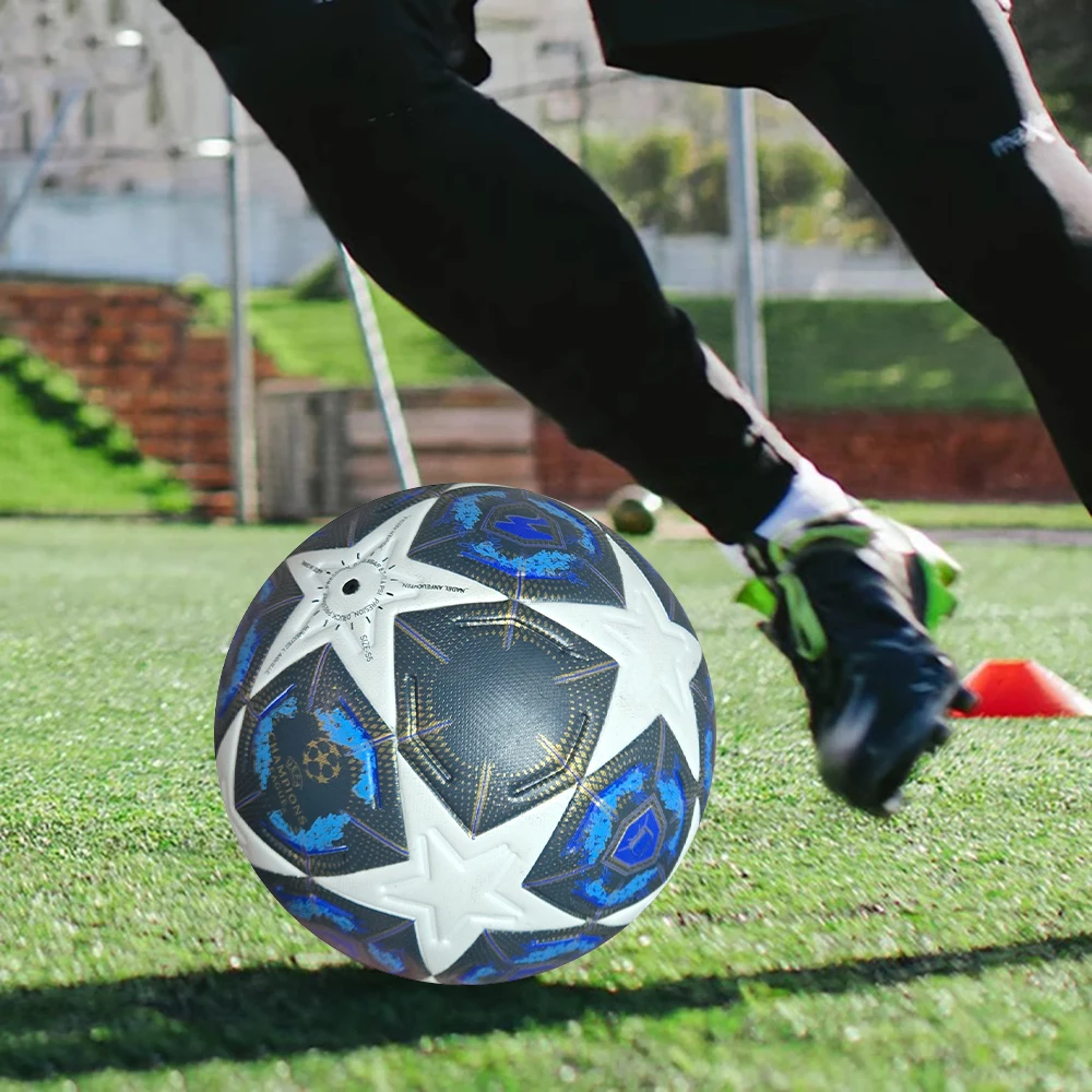 1pc PU 클래식 축구 공 표준 크기 5 원활한 축구 야외 스포츠 리그 경기 훈련 공에 적합