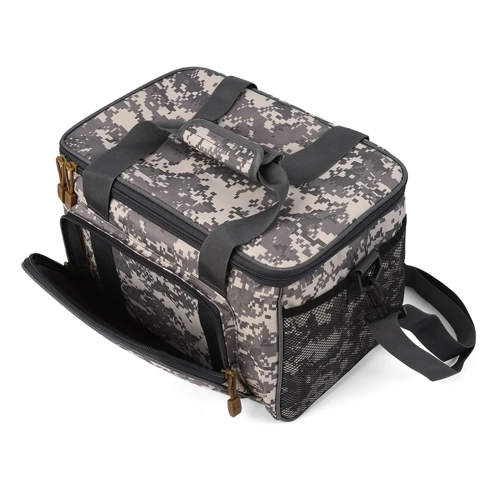 Oxford-Stoff Köder-Schultertasche Outdoor Angelausrüstung Zubehör Hartköder-Tasche Quadratische Multifunktionale Angelaufbewahrungs-Hüfttasche – Detail 4