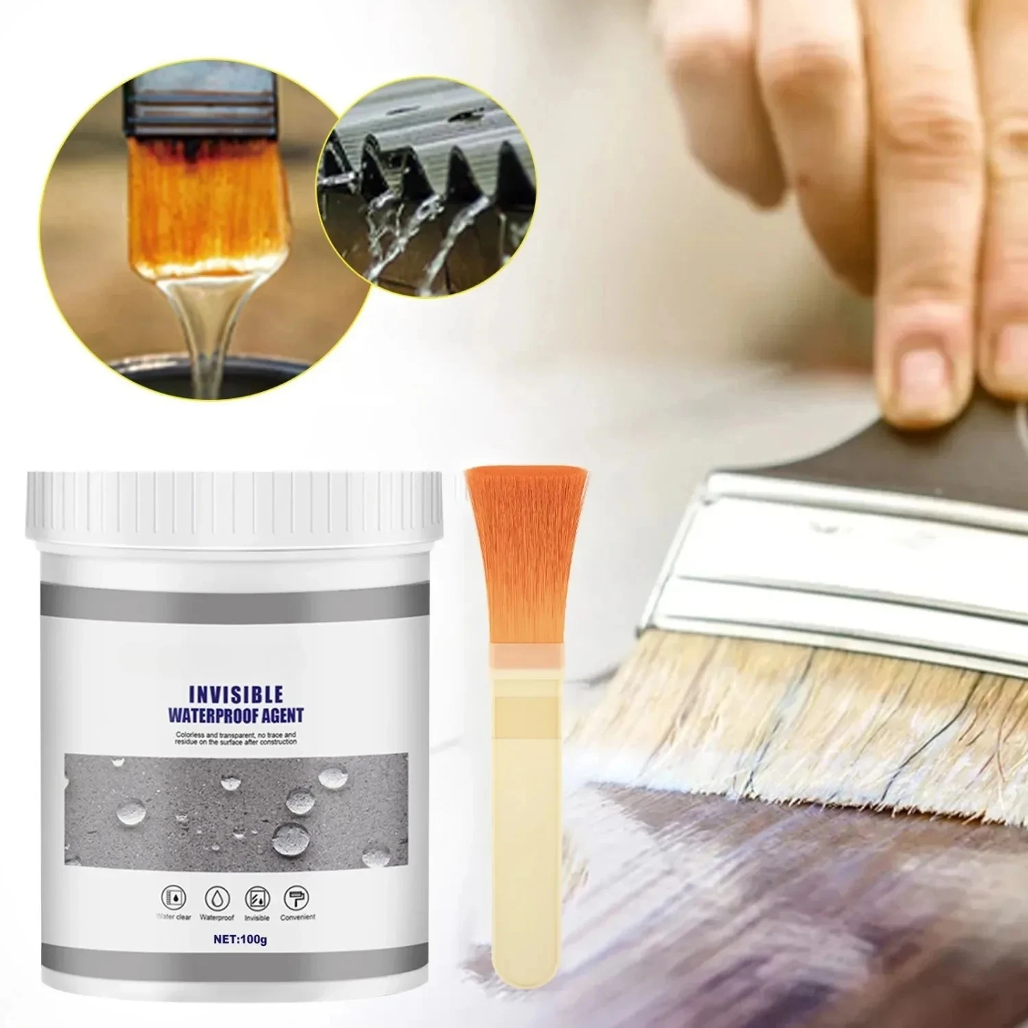 

30/100/300g Invisible Waterproof Sealant Transparent Leak-Free Adhesive Coating for Toilet Bathroom Repair Quick Dry Super Glue
