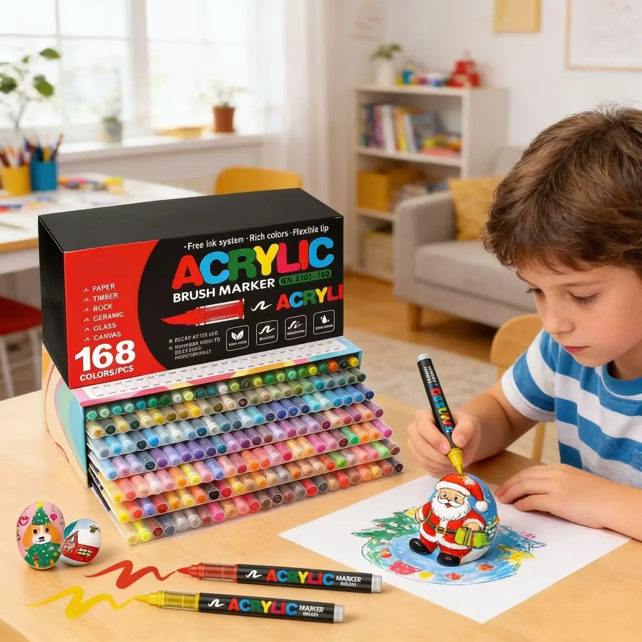 

Акриловые маркеры с кистевым наконечником, 12-408 цветов, акриловые ручки-краски для росписи по камню, холсту, дереву, керамике, для взрослых, для раскрашивания, для поделок своими руками