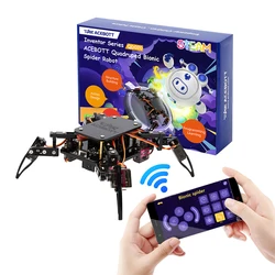 ACEBOTT ESP8266 Bionic Quadruped Spider Robot Kit App Remote Control Walking Crawling STEM Robotics Project for Arduino ESP32