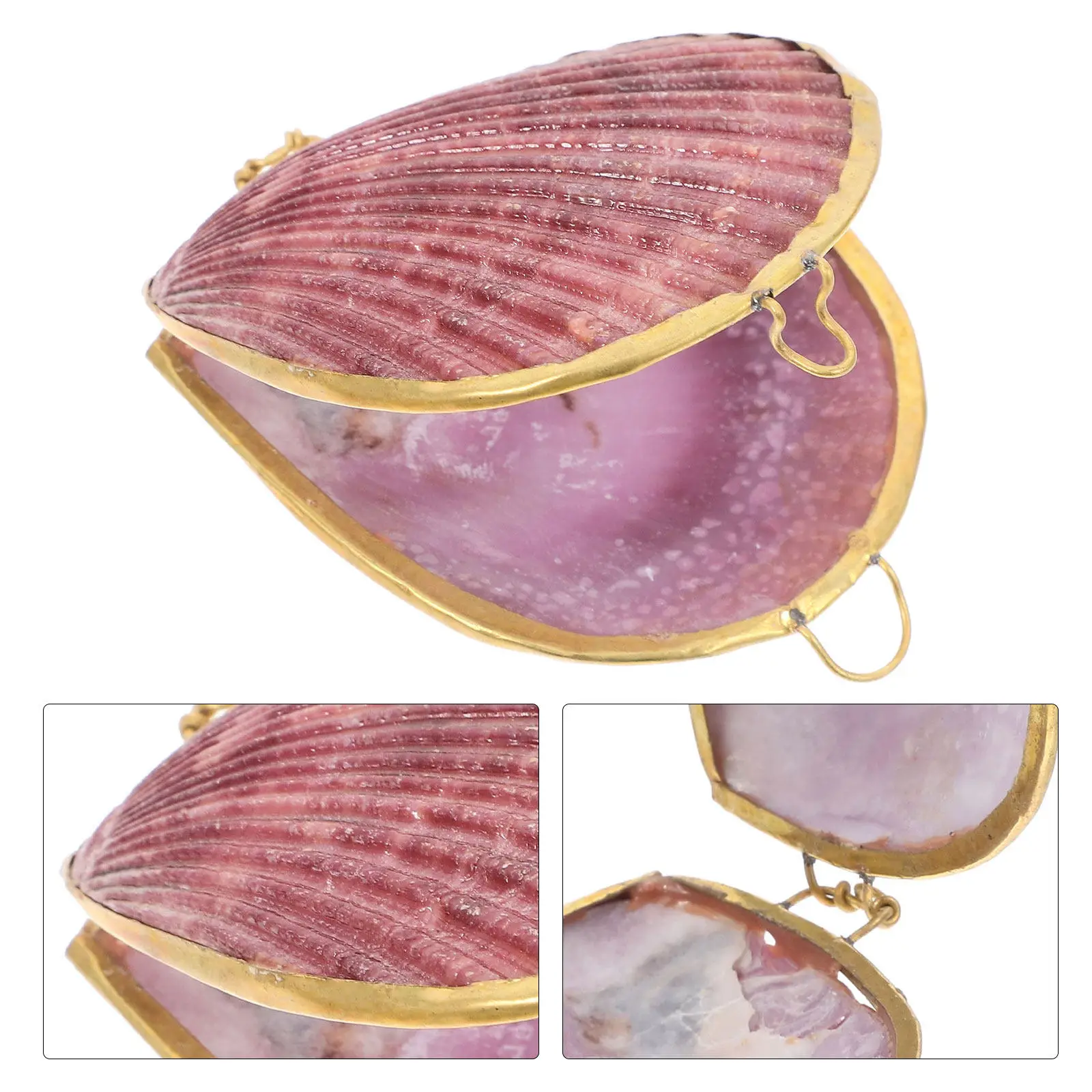 Stylish Seashell Jewelry Box Mini Ring Holder Earring Case Necklace Gift Box Decorative Desktop Display Delicate Trinket