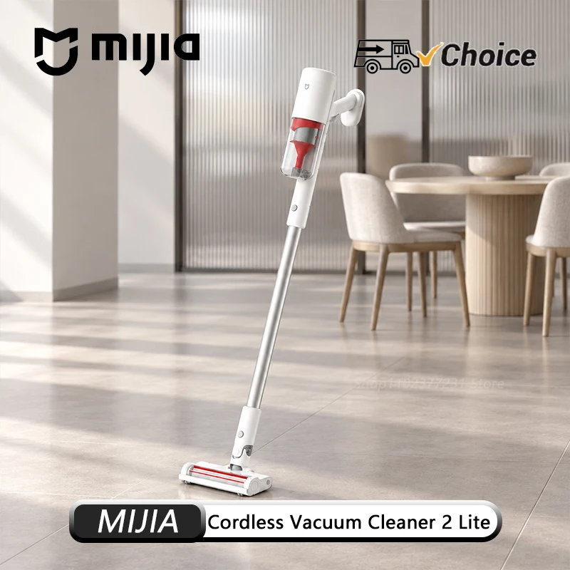 Original NEW MIJIA Cordless Vacuum Cleaner 2 Lite 2500mAh Battery 35Min Runtime 16KPa Cyclone Suction Multi-Surface Cleaning CN