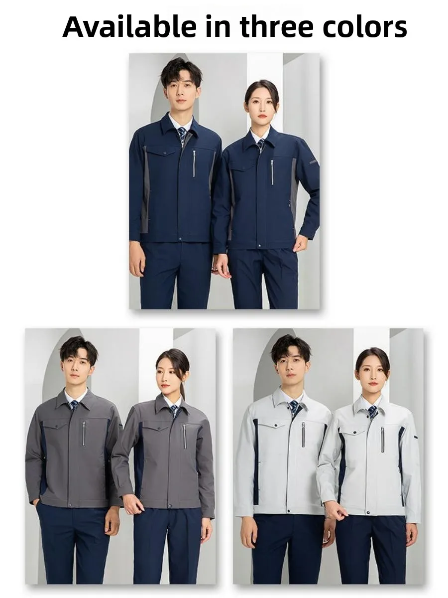 Picture 5: Men's Work Uniform Set Spring Autumn Anti-Static Dustproof Electronic Industry Workwear Protective Clothing Upper Body