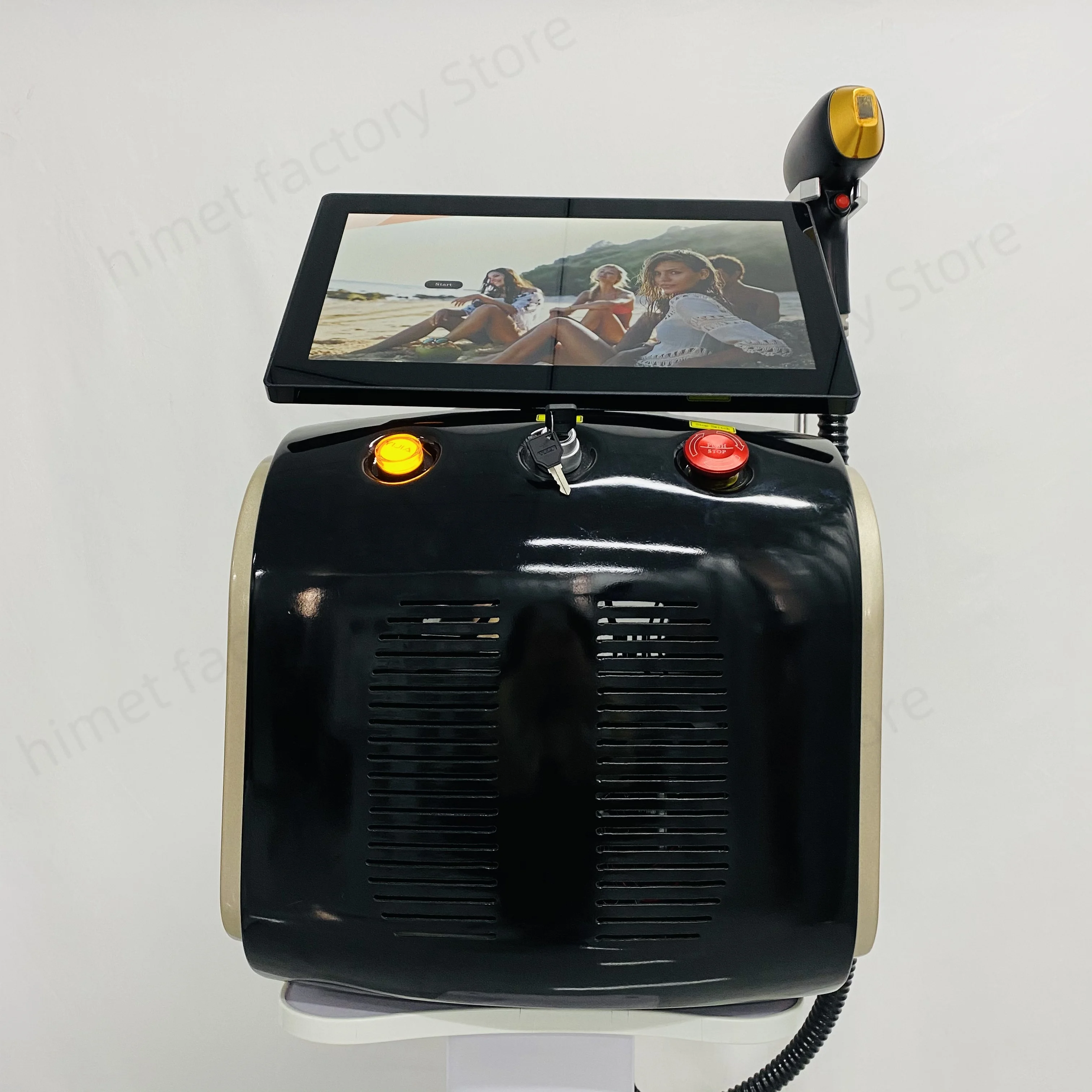 Máquina profesional de depilación láser de diodo de titanio hielo 808nm 3 longitudes de onda láser Alexandrit depilación permanente indolora