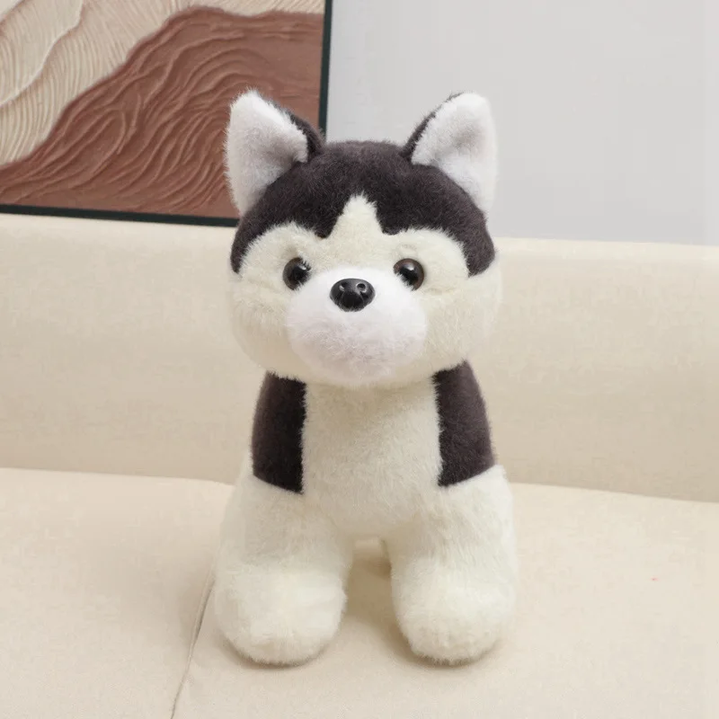 ตุ๊กตาหมาพันธุ์ฮัสกี้นั่งน่ารัก ขนาด 30 ซม. ตุ๊กตาสัตว์เลี้ยงเหมือนจริง ตุ๊กตาชิบะอินุการ์ตูน ของขวัญวันเกิดสำหรับเด็ก