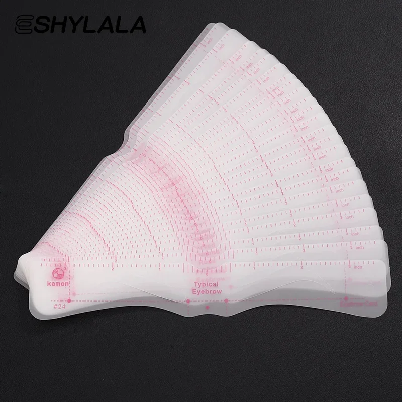 24-stijl Fixeerbare wenkbrauwstencil Kaartverzorging Brow Shaper-sjabloon Herbruikbare stickers Make-up Tekening Wenkbrauwstempel Schoonheidstools
