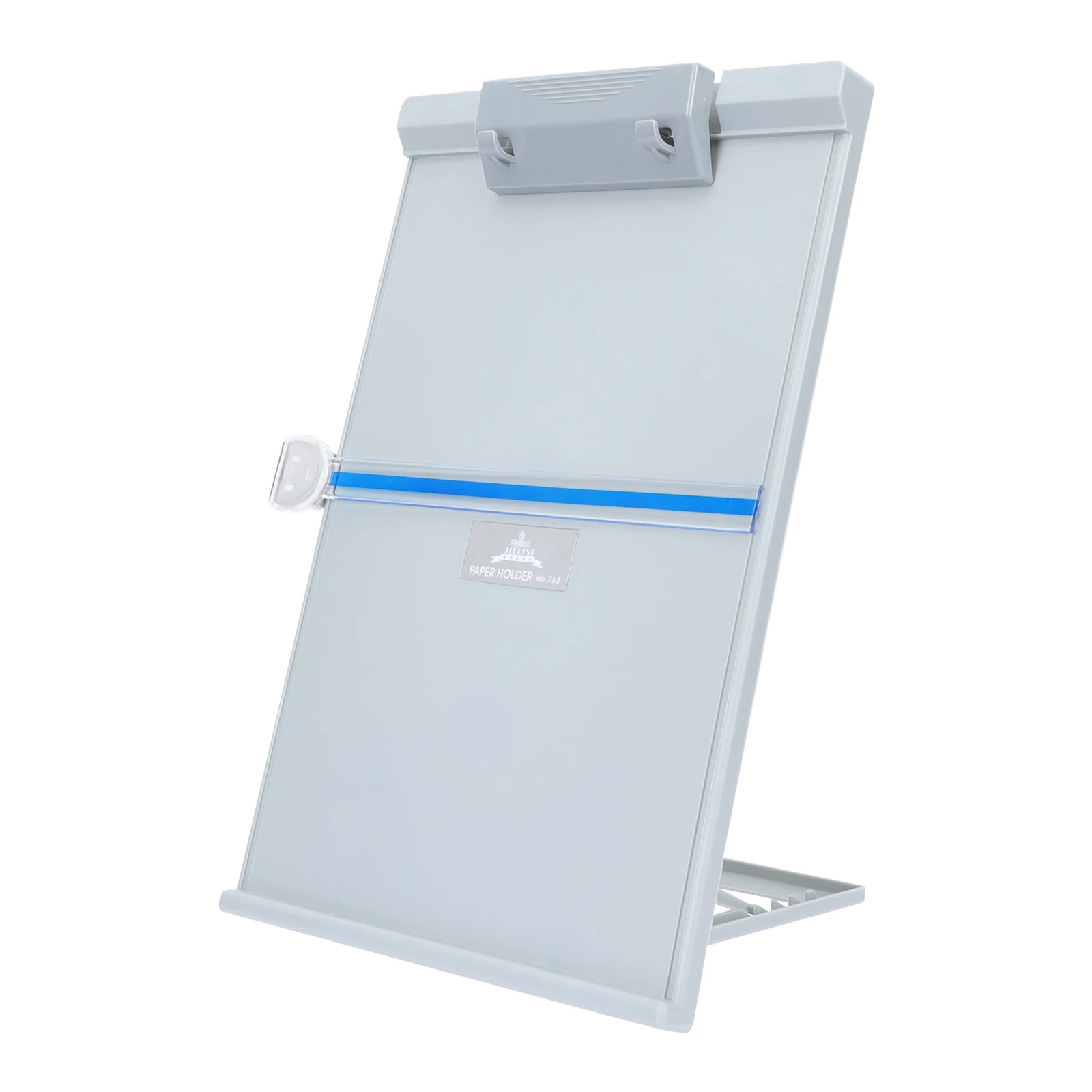 Ergonomischer Dokumentenhalter aus Kunststoff, Kopierständer für den Schreibtisch, verstellbarer Leseständer für Papiere, Berichte, Ordner, Büro, Arbeitszimmer