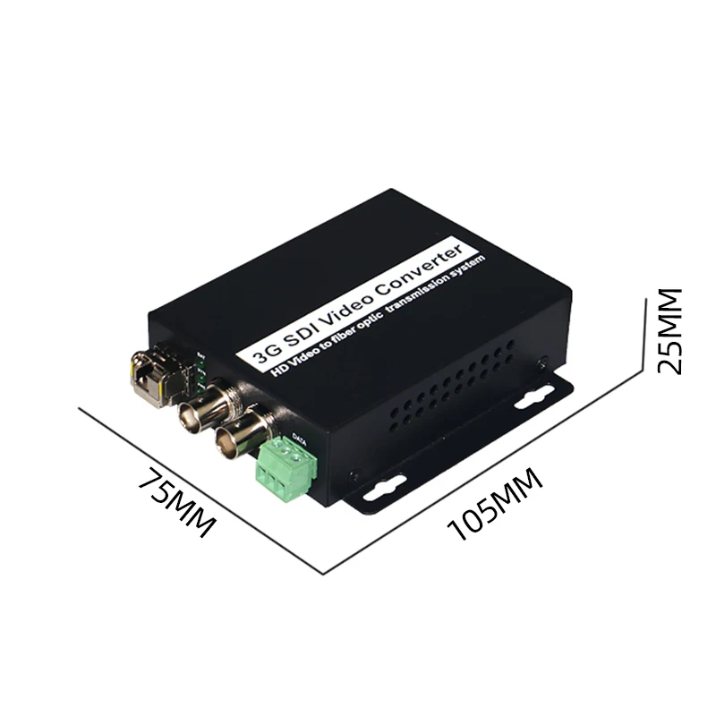 3g sdi video audio daten über faser optische medien konverter sender empfänger sdi fiber extender single fiber sfp lc 12v