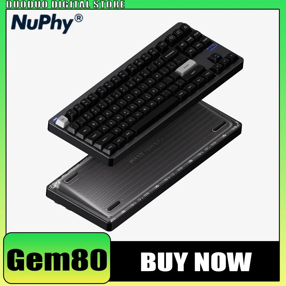 

NuPhy Gem80 Customized Keyboard Wired Aluminium Alloy Hotswap Gaming Mechanical Keyboard Accessory for Computer Pc Gamer Office