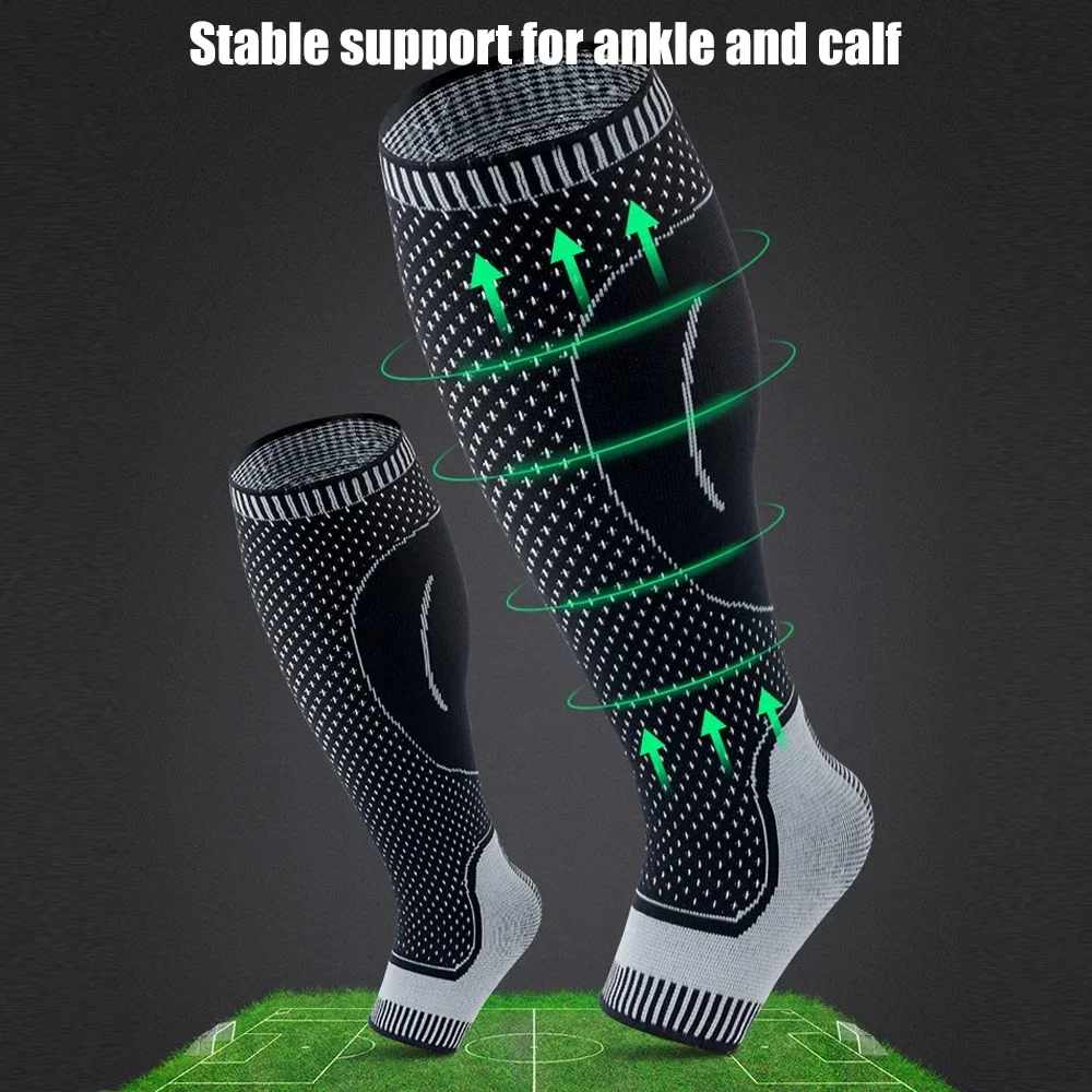 1Pcs Sports Compression Legs Sleeves Basketball Calf Support Running Anti-skid Shin Guards Cycling Leg Warmers Sun UV Protection