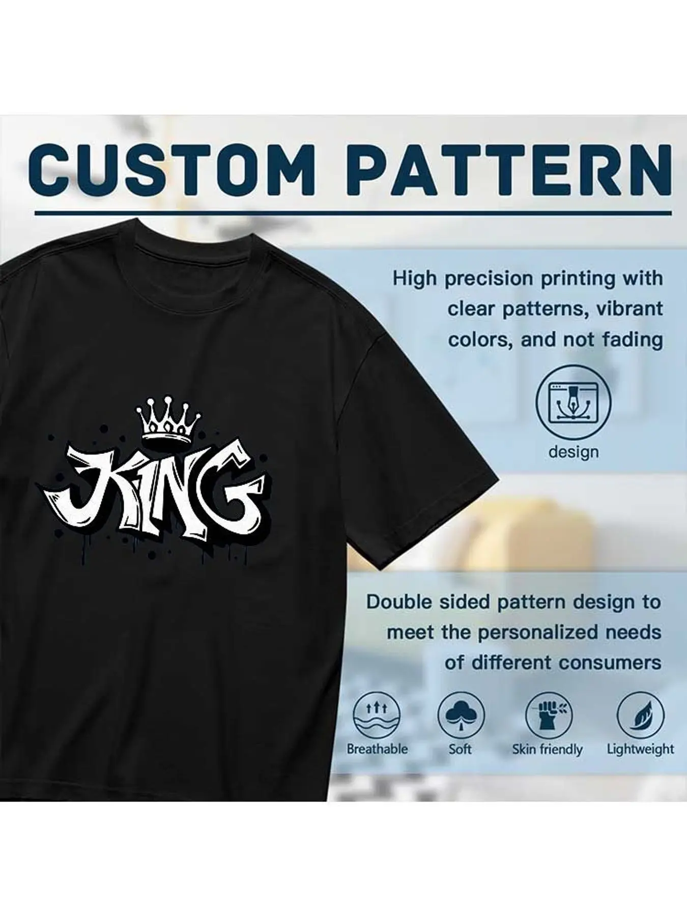 King Crown Graffiti Graphic T Shirt Women Fashion Stretchy Plus Size Tops Short Sleeve Summer Casual Loose Streetwear Tee Clothes view 3