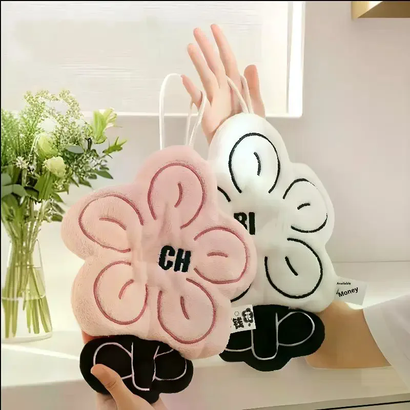 Asciugamano floreale appeso in tessuto spesso altamente assorbente per cucina, bagno, design carino, senza odori, asciugatura rapida