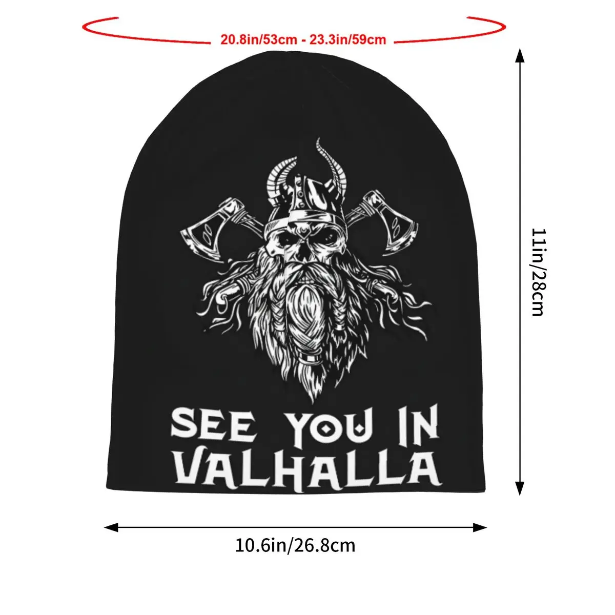 Viking See You In Valhalla Beanies Caps Hat Fashion Bonnet Hats Men