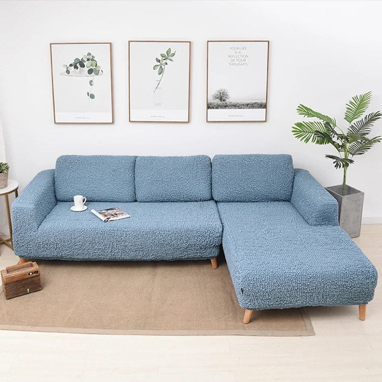 set of sofa cover elastic stretch European style l shaped sofa cover 6 seater