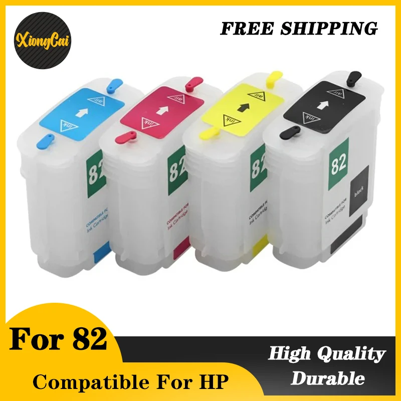 

4Color 82 Ink Cartridge For HP 82 82XL Empty Refillable ink Cartridge With chip for hp82 CH565A HP Designjet 510 printer C4911A