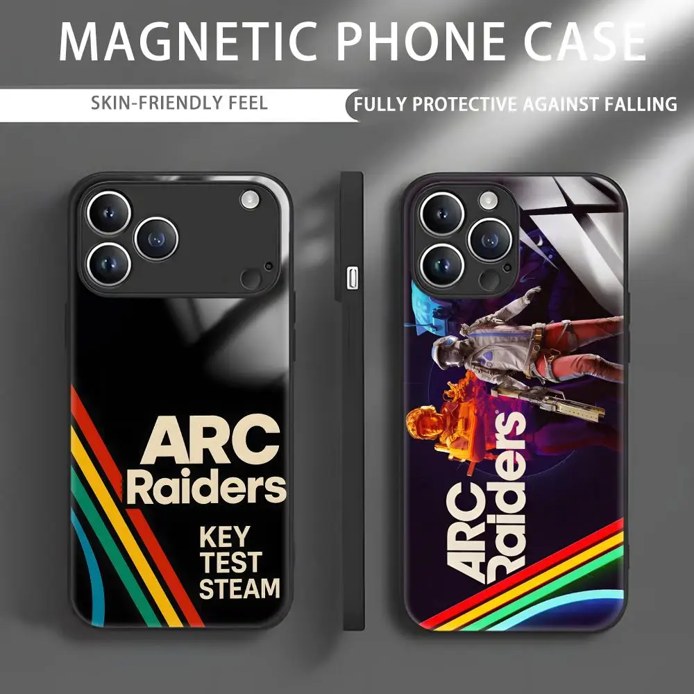 Etui na telefon GAME ARC Raiders do iPhone'a 17 16 e 15 14 13 12 11 X XR XS Plus Mini Pro Max, szklane, magnetyczne.