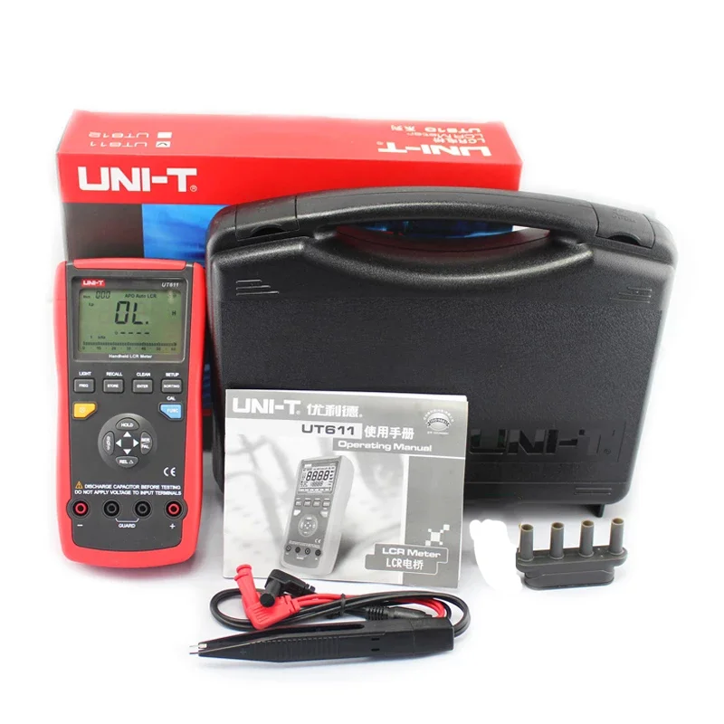 UNI-T LCR Meter Digital Multimeter UT611 UT612 Parallel Quality Factor/Loss/Phase Angle Inductance Capacitance Resistance Meter