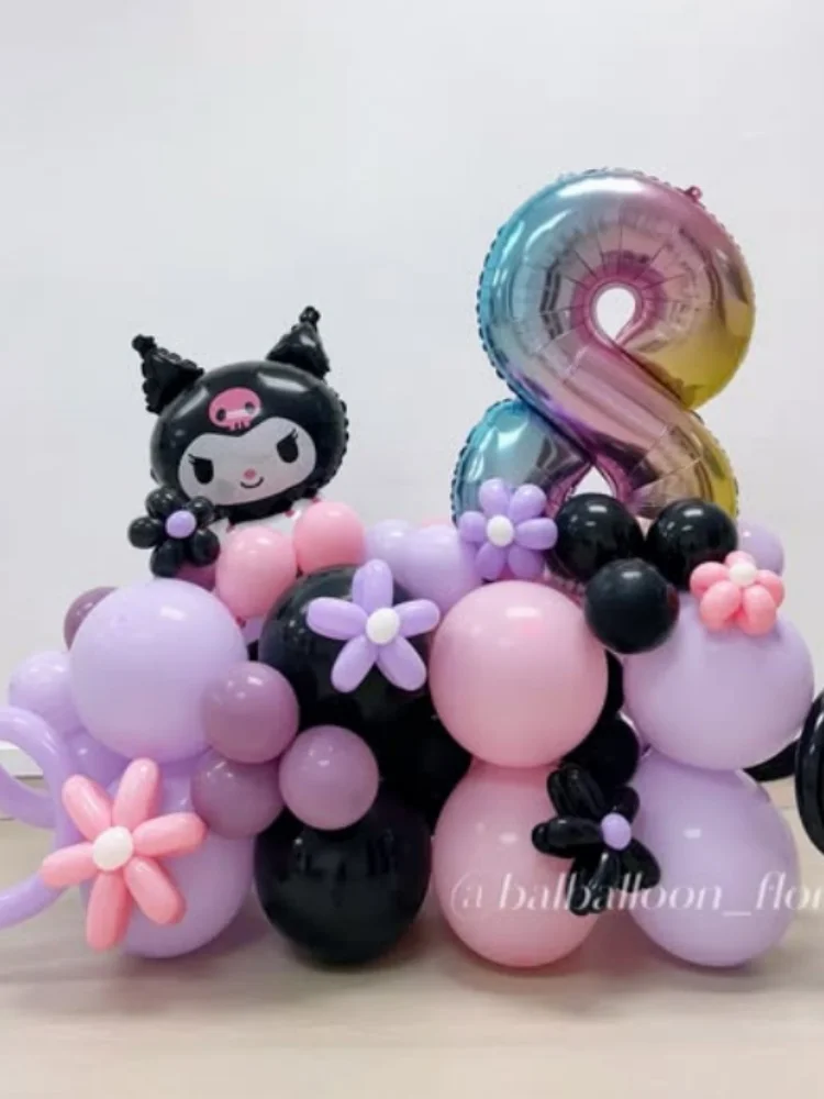 45 قطعة من طبقة الألومنيوم المتغيرة الألوان وبالونات التجميل السوداء اللاتكس تخلق جوًا دافئًا ودعوًا، مثاليًا #2