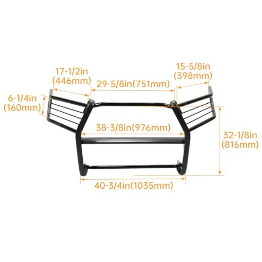 واقي فرشاة المصد متوافق مع 2016-2022 تويوتا تاكوما من الفولاذ المقاوم للصدأ، فرشاة حماية شبكة المصد الأمامي الأسود #6