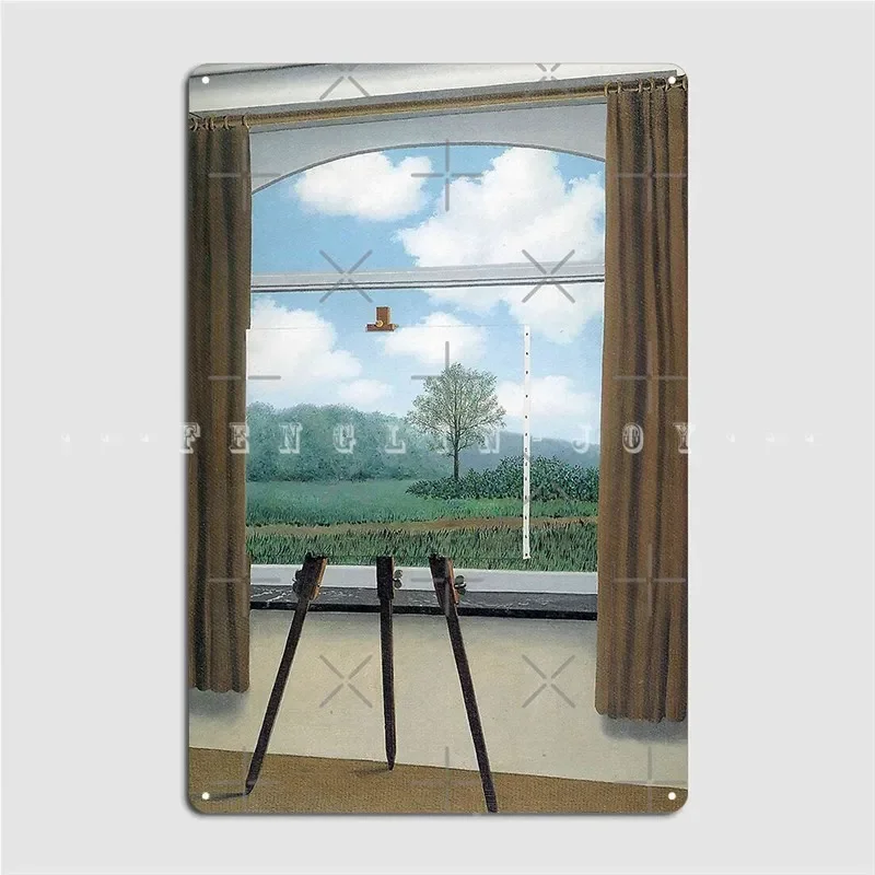 The Human Condition La Condition Humaine René Magritte Metal Sign Cinema Living Room Home Create Poster Tin Sign Poster