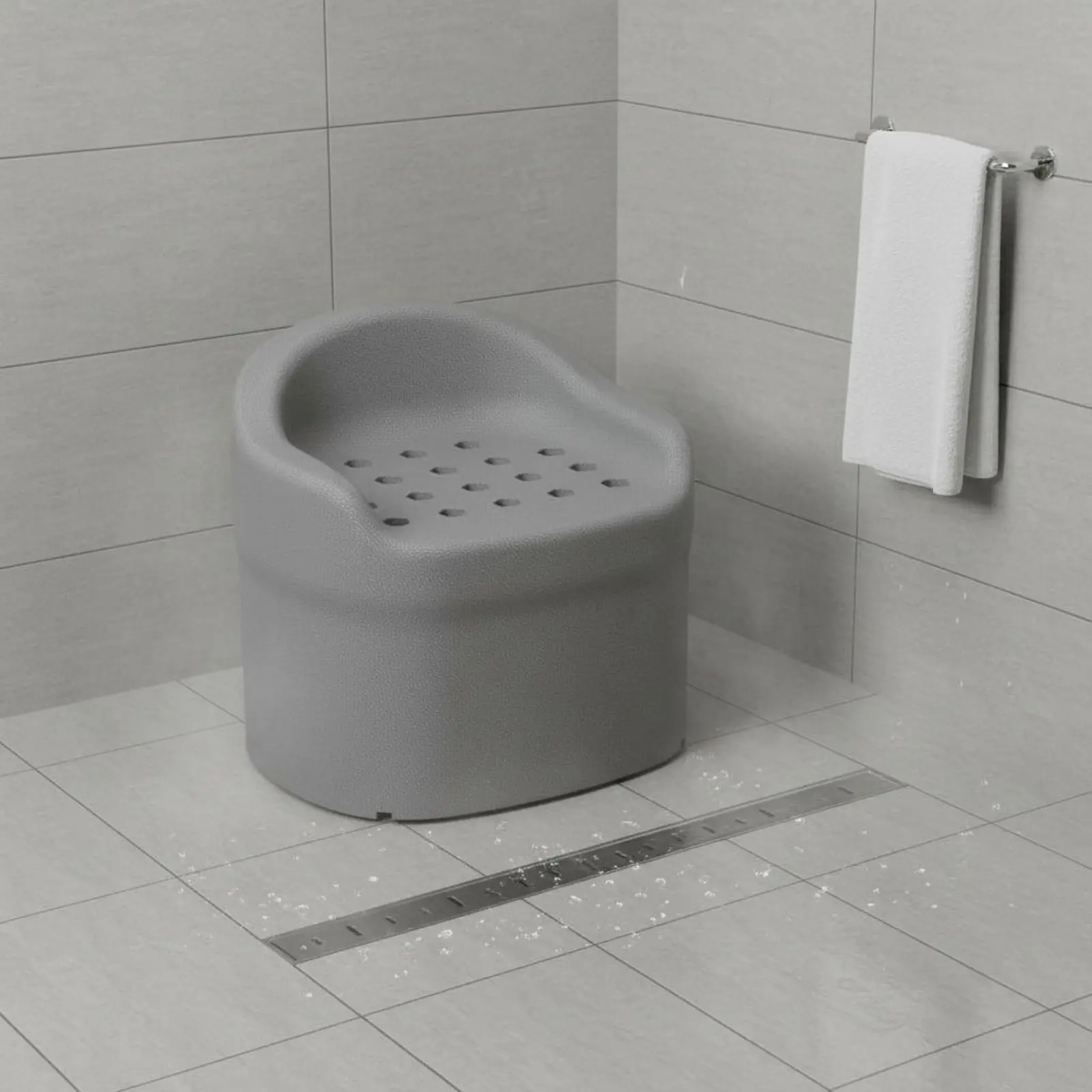 Silla de ducha antideslizante para perros – Resistente y con drenaje