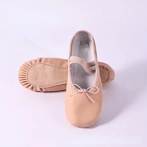 Imagen 2 del producto Zapatillas de ballet para mujer Danseuse de cuero PU bailarinas profesionales niñas niños suela suave niños zapatos de baile para niños pequeños