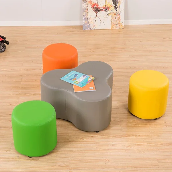 Early Education Center Kindergarten Art Training Course Institutional Library Reading Bar Children's Rest Area Sofa Stool