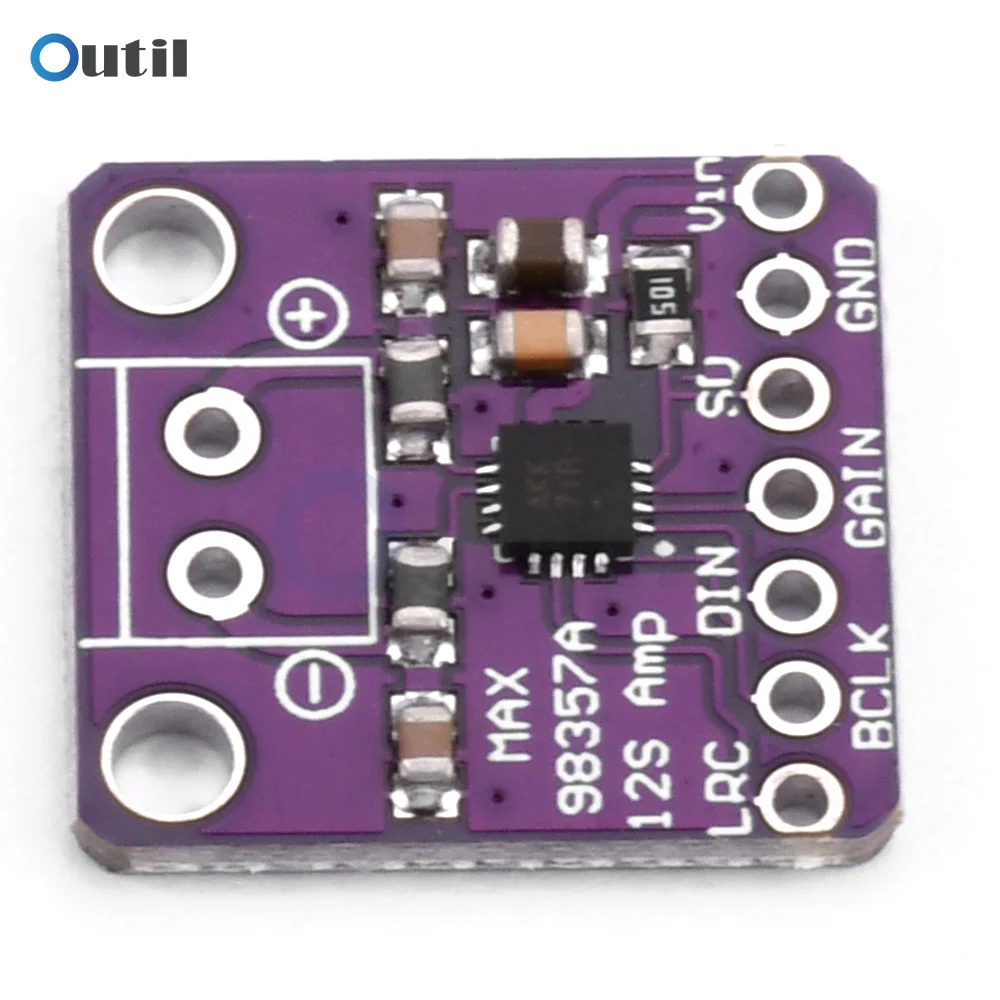MAX98357 I2S papan Amplifier 3W, papan sirkuit modul dekoder DAC Kelas D untuk Raspberry Pi ESP32