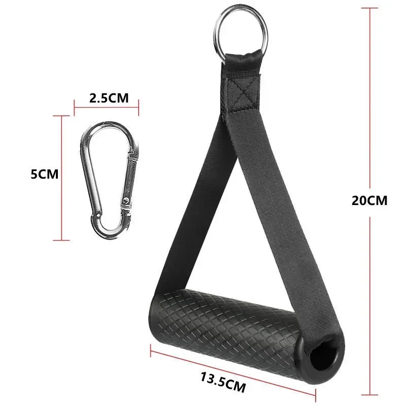 Gym Grip Resistance Bands Handles Fitness Anti-slip Grip Strong Nylon Webbing Grip Puller Handle Gantry Accessory Multifunction