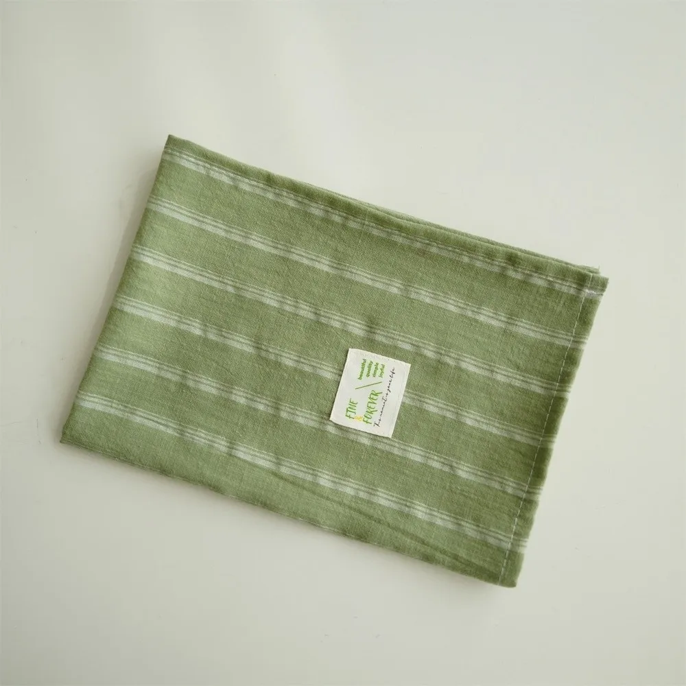 Japanese Retro Stripe Tablecloth Placemats Background Cloth Food Posing Table Mat Home Decoration Accessories Insulation Pad