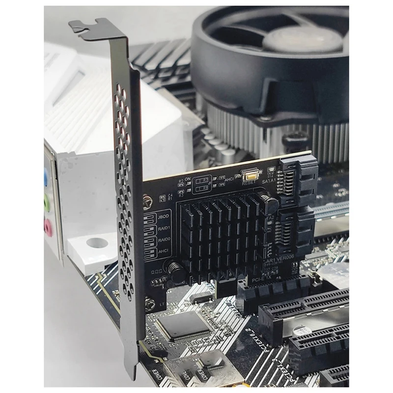 Tarjeta de expansión PCI-E a SATA3.0 de escritorio, adaptador de 6G, color negro, 12x6,8x5,4 cm, RAID0/1/SPAN, 1 unidad