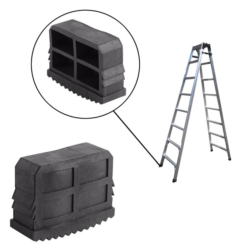 B*1PC Black Rubber step ladder feet Anti-Slip Folding Step Ladder Feet Pad Ladder Foot Grip Cover Protector Replacement Tools