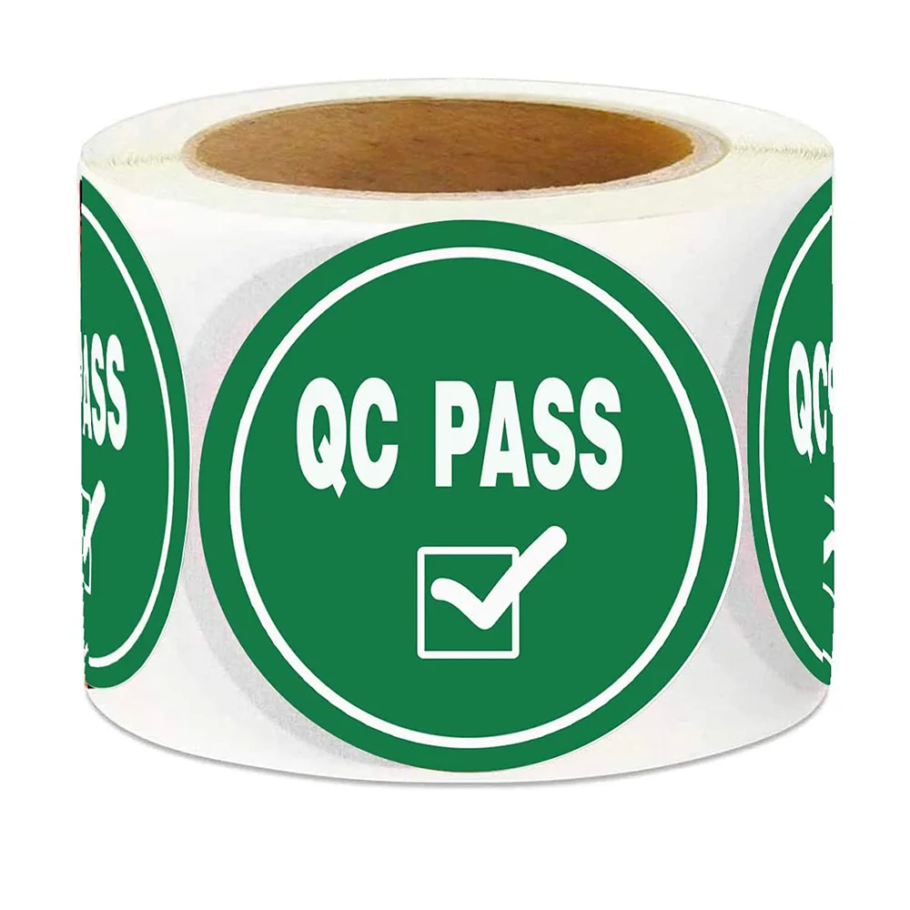 Inventory Stickers Labels,QC Pass Stickers for Quality Control Inventory WarehouseGreen