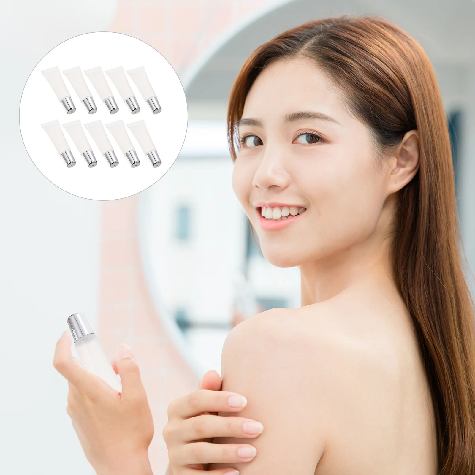 10 stuks hervulbare lippenstiftflessen kleine glans olie vloeibare buis glazuur lege glans