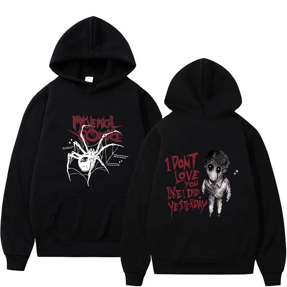 

My Chemical Romance The Black Parade I Don't Love You Like I Did Yesterday Spider Graphic Hoodie Men Women Rock Punk Emo Hoodies